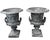 Neoclassical Pair of Vintage Neoclassical Cast Iron Urn Planters in Aged Bronze & Verdigris Finish For Sale - Image 3 of 12