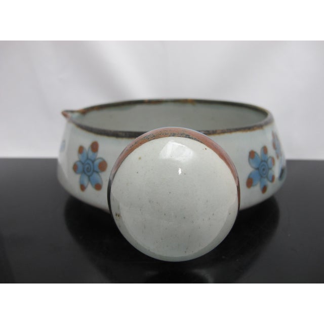 Farmhouse Ken Edwards El Palomar Blue Bird Tonala Mexico Folk Art Pottery Casserole For Sale - Image 3 of 11