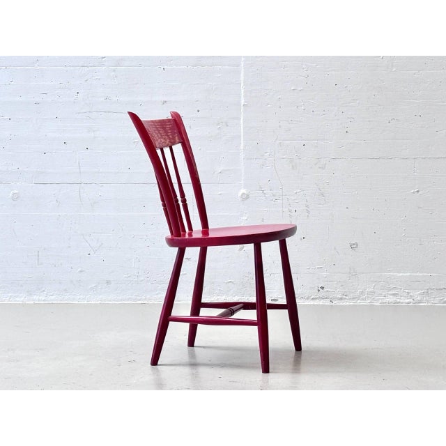A distinctive swedish dining chair by nässjö stolfabrik ab, manufactured for the furniture brand nesto. the chair...