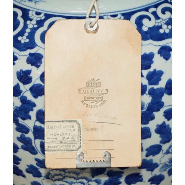 Large Chinese Style Blue and White Temple Jars from Ralph Lauren, Set of 2 For Sale - Image 4 of 18