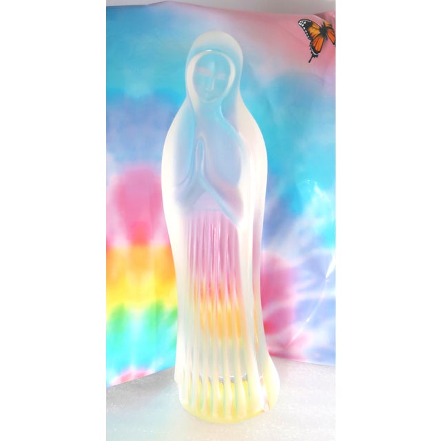 Lalique Lalique (France) "Madonna" Fine Crystal, Frosted and Clear, Signed For Sale - Image 4 of 10