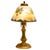 1910s 1910s Handel Art Nouveau Frosted Glass Reverse Painted Boudoir Table Lamp For Sale - Image 5 of 14