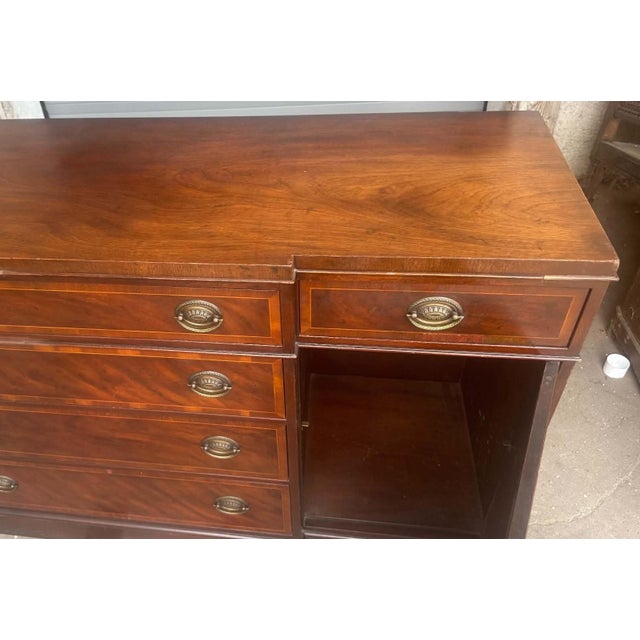 Wood Vintage Baker Furniture Company Grand Rapids Mahogany Georgian Sideboard Buffet - Circa 1960 For Sale - Image 7 of 7
