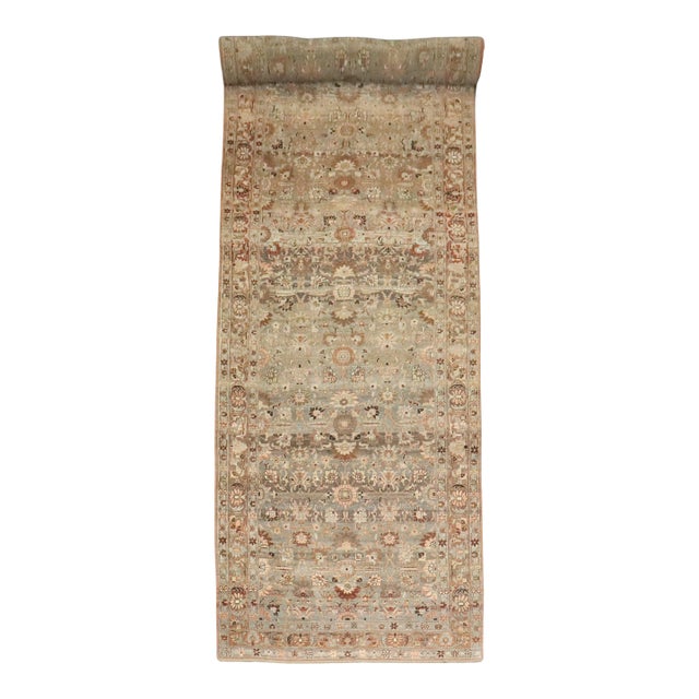 Antique Zabihi Collection Persian Bidjar Rare Size Wide Corridor Rug - 6'1" x 21' For Sale