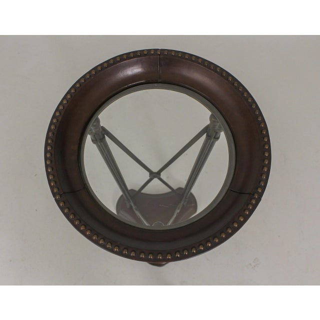 Age: Approx: 20 Years Old Details: Bronze Finish Base Tack Head Trim Glass Insert Possibly Maitland Smith Or Similar...