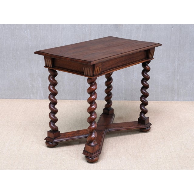 19th Century Baroque Oak Console Table with Twist Legs, Sweden For Sale - Image 10 of 13