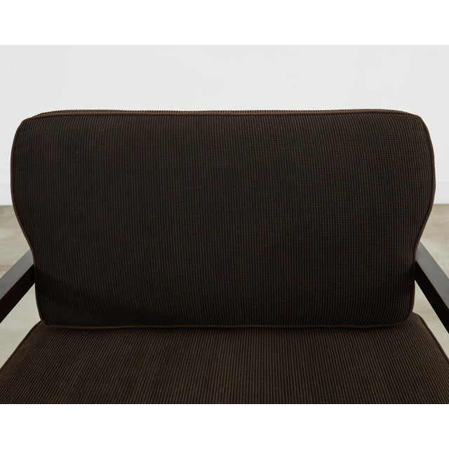 Coffee Pair of Neoclassical Style Iron Garden Lounge Chairs and Ottomans For Sale - Image 8 of 12