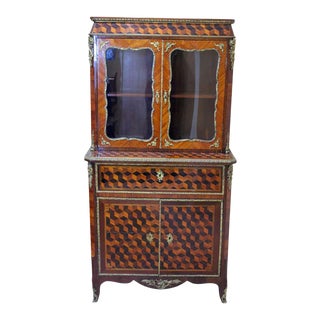 Louis XVI Style Cabinet With Writing Top For Sale