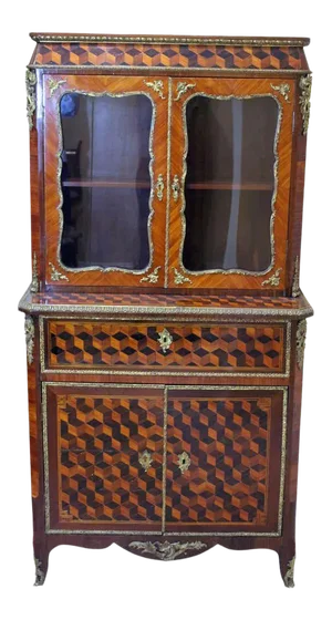 Louis XVI Style Cabinet With Writing Top