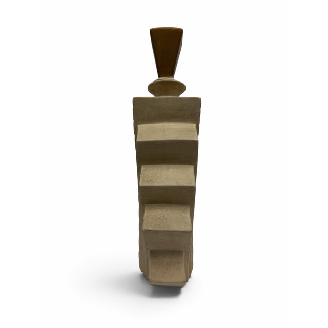 Vanguard Studios Grand Postmodern Vanguard Studios Art Deco Revival Fan Vase For Sale - Image 4 of 6