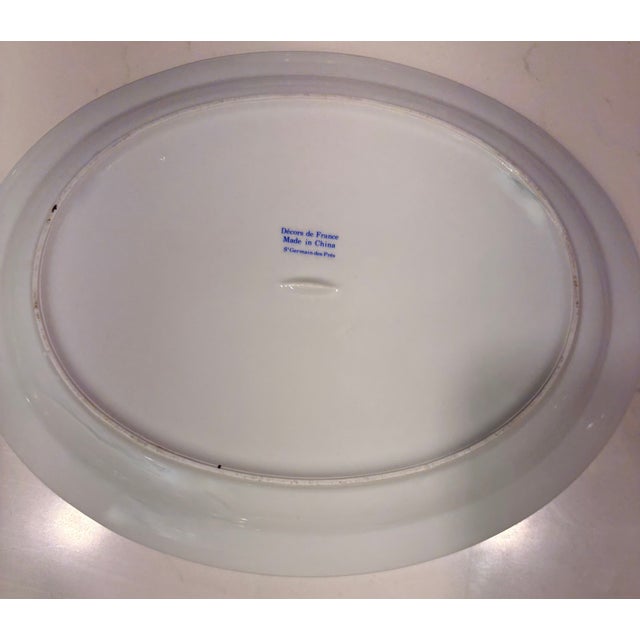 Imari Cobalt Blue and Iron-Red Japanese Floral Themed Decorative Plate Curation-Set of 9 For Sale - Image 11 of 18