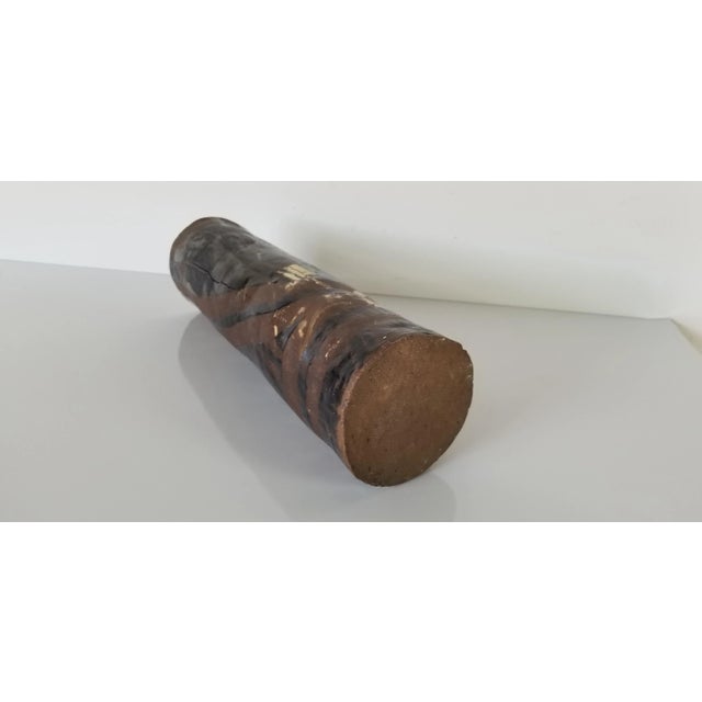 Ceramic 80s Vintage Abstract Design Art Pottery Vase For Sale - Image 7 of 8