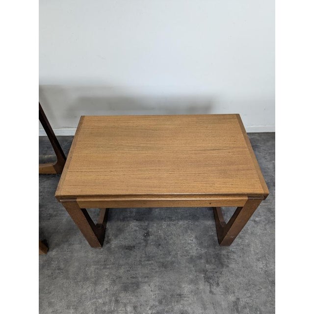 Brown Quadrille Nesting Tables in Teak from G-Plan, 1960s, Set of 3 For Sale - Image 8 of 12