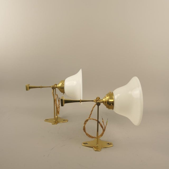 Semi-Cardanic Wall Lamp from Wiener Werkstätte, Vienna, 1920s For Sale - Image 12 of 18