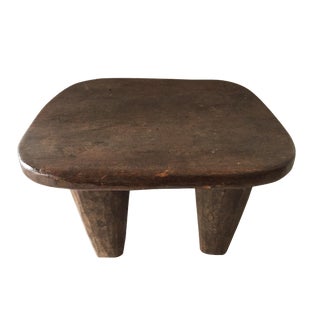 African Senufo Wood Milk Stool I . Coast 12.5" W by 7.5" H For Sale