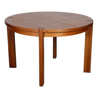 Round Extendable Wooden Dining Table from Monopoly, 1970 For Sale