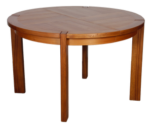 Round Extendable Wooden Dining Table from Monopoly, 1970