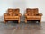 1970’s Tobia Scarpa “Coronado” Leather Lounge Chairs in good vintage condition with beautiful patina. One repair in the...