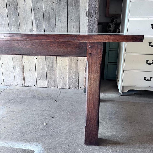 Vintage Oak Refectory Dining Table For Sale - Image 13 of 18