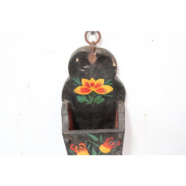 Wood Floral Wall Pocket (Orange Tulips) For Sale - Image 7 of 9