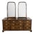 Drexel 18th Century Collection Banded Dresser With Dual Mirrors For Sale
