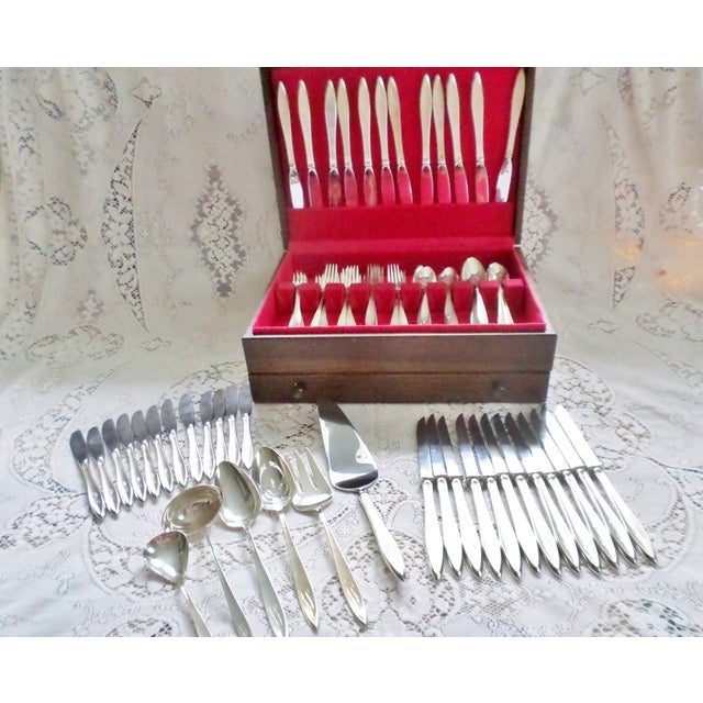 This is a Vintage Service for 12 in the " Gossamer" Pattern Sterling Silver Flatware by Gorham Silver Company that is in...