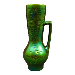Mid 20th Century Zsolnay Hungary Vintage Art Deco Eosin Tankard Pitcher Ewer Jug For Sale
