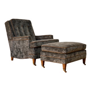 Restored Lounge Chair and Ottoman by John Stuart For Sale