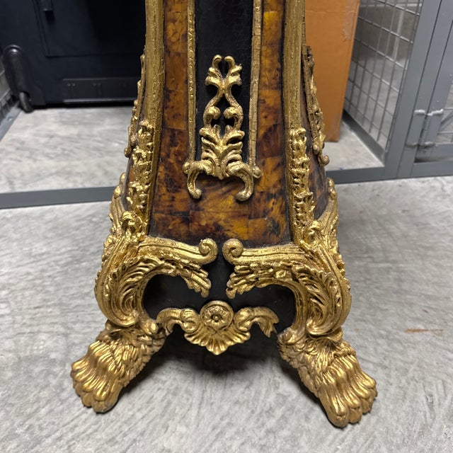 Italian Marble Faux Tortoise Monumental Pedestals - a Pair For Sale - Image 9 of 12