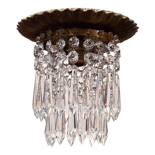 Italian Brass Upside Down Layered Cake Chandelier For Sale