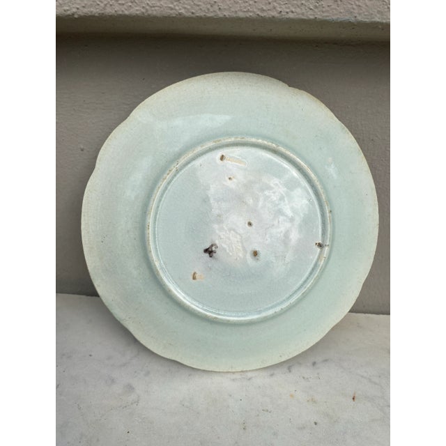 Late 19th Century 19th Century Majolica Bird & Bee Plate Wasmuel For Sale - Image 5 of 5