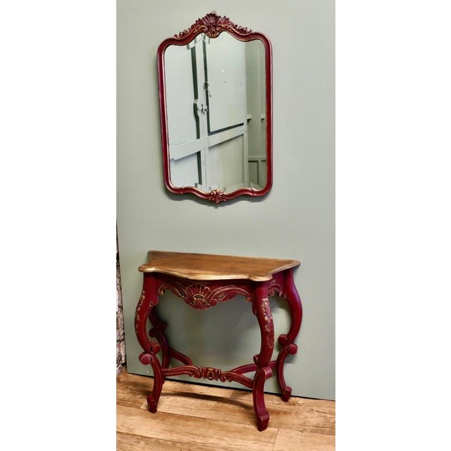 French Console Table and Mirror, Set of 2 For Sale - Image 4 of 8