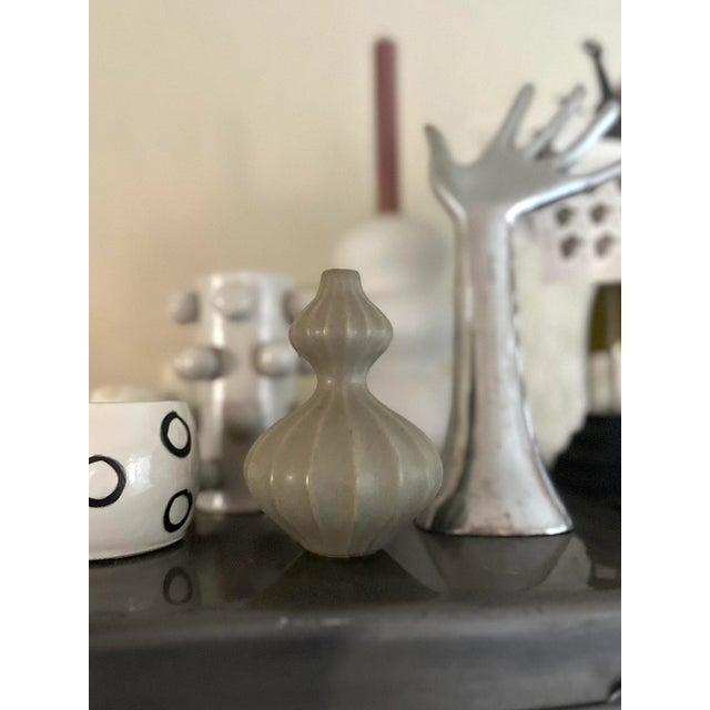 Stone Gray The Herman Miller Ceramic Bud Vase by Jonathan Adler For Sale - Image 8 of 8