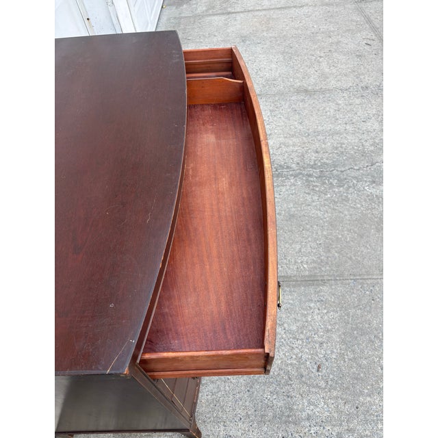 Antique Colonial Revival Dresser Early 1900s | Mahogany Four Drawer Chest With Federal Style Details | Classic American Antique Furniture For Sale - Image 4 of 12