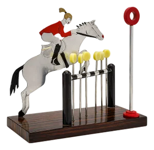1930s Sudre Art Deco Cocktail Garnish Hors d'Oeuvres Picks Horse Rider Set, Unsigned- 7 Pieces