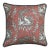 Brunschwig Hunting Toile Brick Red Decorative Pillow With Down Feather Insert For Sale