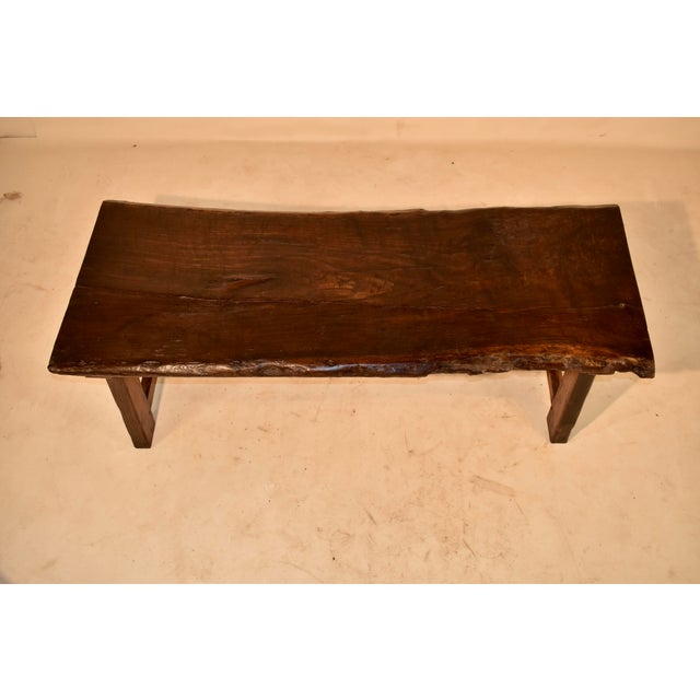 Chestnut 19th Century Chestnut Live Edge Coffee Table From France For Sale - Image 8 of 9