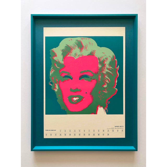 Andy Warhol Vintage 1970 Mid Century Modern Framed Pop Art Serigraph Calendar Print " Marilyn " 1967 For Sale - Image 16 of 16