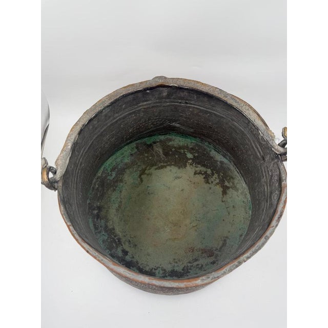 Large Antique Copper Pot and Spoon, 1920s, Set of 2 For Sale - Image 6 of 18