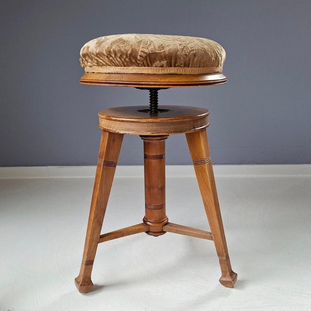 Art Deco Piano Stool, 1920s-1930s For Sale - Image 6 of 6