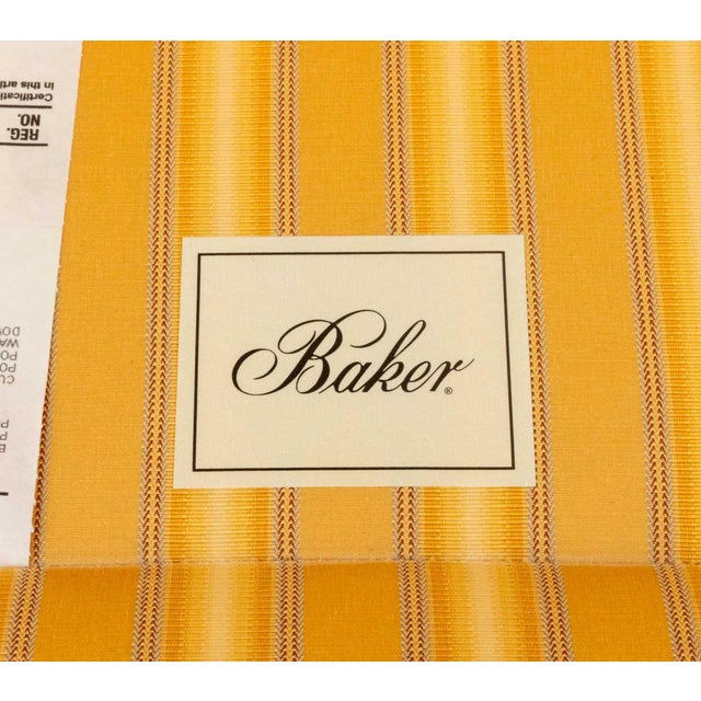 Yellow Baker Yellow Striped Silk Lounge Chairs, Pair For Sale - Image 8 of 13