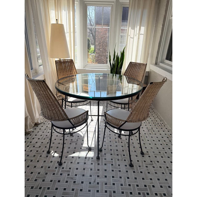 Arthur Umanoff Vintage Arthur Umanoff for Shaver Howard Dining Set, Modern Patio Dining, Attributed For Sale - Image 4 of 18
