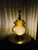 Vintage 1973 e.k. Olive Green Floral Glass Lighted Table Lamp For Sale - Image 10 of 16
