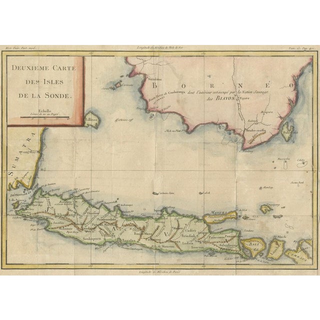 French Map of Java and Bali with Borneo Coast For Sale - Image 9 of 10