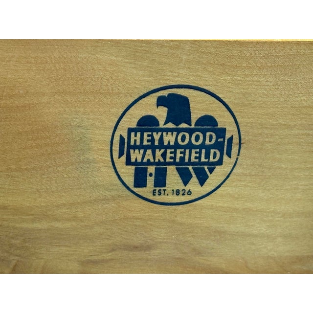 Heywood Wakefield Cadence High Chest of Drawers, Vintage For Sale - Image 12 of 12