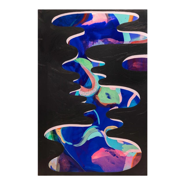 "Turtle's Landscape 1" Large Abstract Contemporary Biomorphic Landscape Painting 2018 For Sale