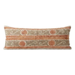Floral Suzani Bedding Pillow Cover 13'' X 38'' For Sale
