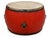 Red Monumental Antique 48" Chinese Ceremonial Drum Red Lacquered For Sale - Image 8 of 18