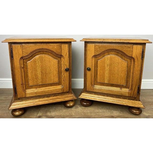This elegant pair of Vintage French bedside tables offers timeless style and practical storage, making them a wonderful...