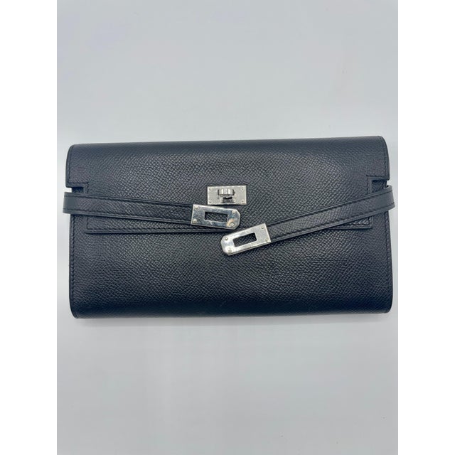 Hermès Epsom Black Kelly Wallet For Sale In New York - Image 6 of 12
